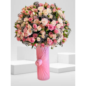Heavenly Pink, baby rose, rose, roses, baby-roses, dwarf-roses, pink, vase, mother, mom, mother's day, pink-october, breast-cancer, breast-cancer-awareness, pink-month, riyadh, saudi, ksa, delivery, online, sameday, same-day, flowers, flora, flow, floral,