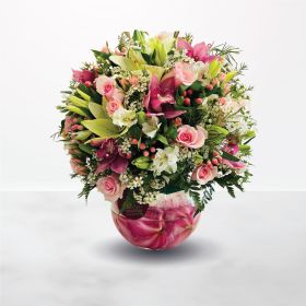 A Walk in Angel's Garden, pink, white, lily, lilies, rose, roses, cymbidium, saudi, ksa, delivery, online, sameday, same-day, flowers, flora, flow, floral, florist, saudi-florist, online-flowers-ksa, riyadh, anniversary, best-wishes, engagement, congrats,