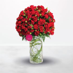 Love me, red, rose, roses, vase, for him, for her, unisex, male, female, love, anniversary, engagement, wedding, miss you, valentine's day, saudi, ksa, delivery, online, sameday, same-day, flowers, flora, flow, floral, florist, saudi-florist, online-flowe