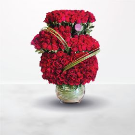 200-roses, Love Fountain, Anniversary, Miss You, Wedding, Engagement, Love Collection, Valentine's Day, vase, for her, for him, unisex, female, male, red, rose, saudi, ksa, delivery, online, sameday, same-day, flowers, flora, flow, floral, florist, saudi-