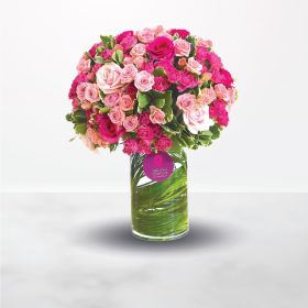 Sweet Gesture, vase, pink, rose, for her, female, Birthday, Anniversary, Housewarming, New Baby, Graduation, Get Well, Miss You, Congratulations, Best Wishes, Engagement, Mother's Day, Teacher's Day, teacher, mother, saudi, ksa, riyadh, jeddah, delivery, 