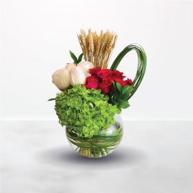 Harmony, glass-vase, pink, rose, hydrangea, green, gifts-for-her, flowers, flora, flower, ksa, online, delivery, same-day, floral,Best Wishes, Birthday, Congratulations, Engagement, Love-Collection, Miss-You, congrat, riyadh, jeddah, dammam, khobar, al-kh