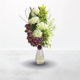 Anniversary, Housewarming, Get Well, Miss You, Wedding, Best Wishes, Engagement, Love Collection, Mother's Day, Father's Day, white, green, purple, vase, unisex, for him, for her, male, female, rose, hydrangea, tulip, orchid, cymbidium, secret admirer, mo