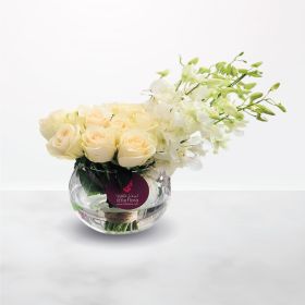 Tender Dreams, vase, white, rose, orchid, Housewarming, Father's Day, Mother's Day, Wedding, Birthday, Best Wishes, Get Well, Miss You, father, mother, Eid Al-Adha, adha, eid, saudi, ksa, delivery, online, sameday, same-day, flowers, flora, flow, floral, 